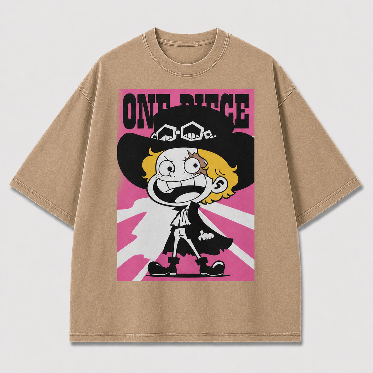 Pink Cartoon Pirate Figure Tee