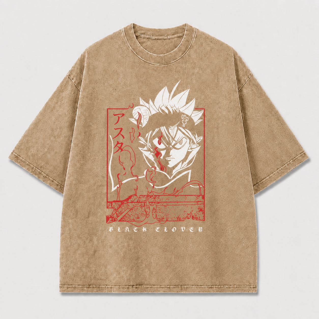And Horned Headband Warrior Portrait Surrounded Oversized Graphic Tee
