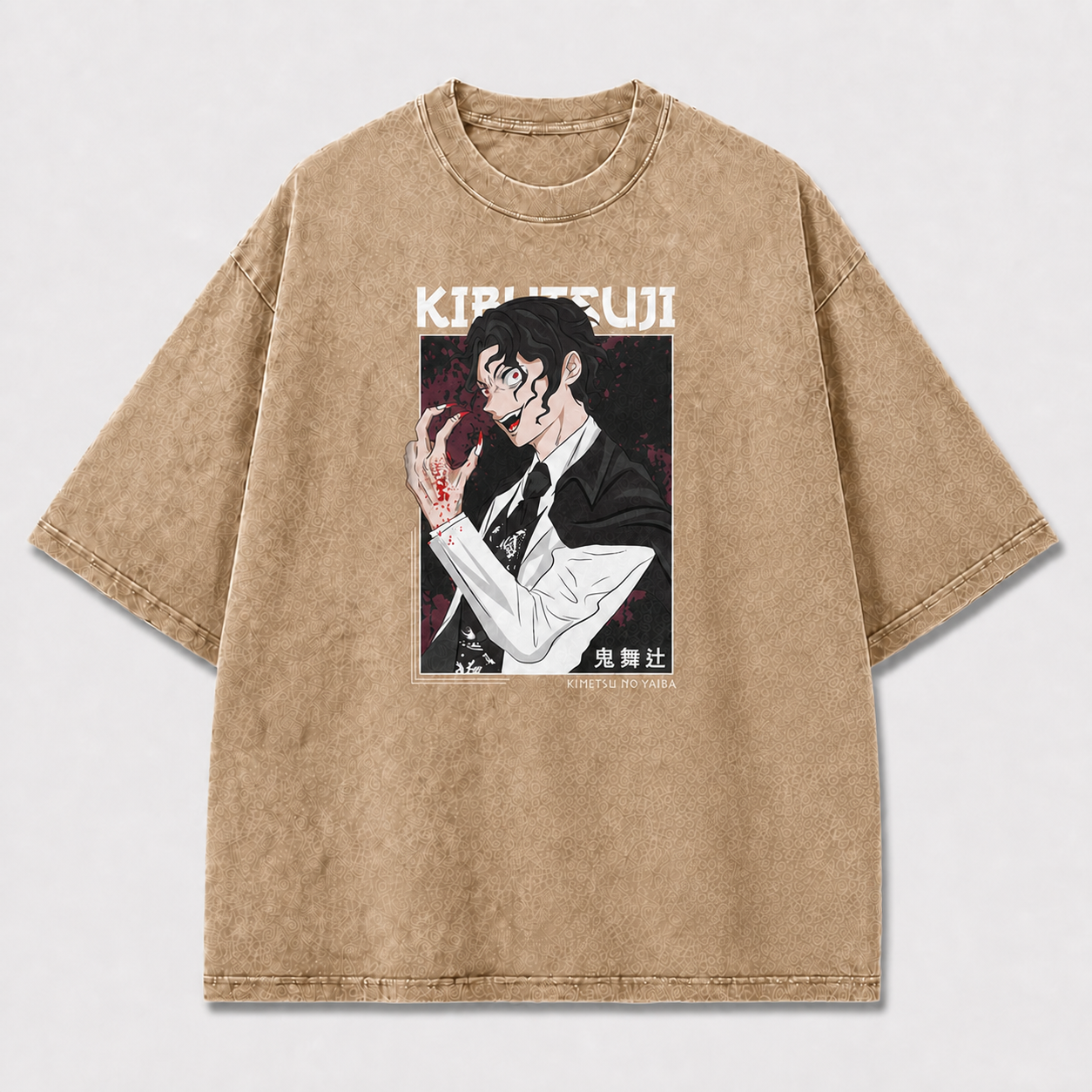 Dark-haired Supernatural Gentleman Portrait with Oversized Graphic Tee