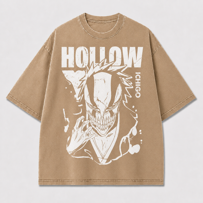 Hollow Mask Monochrome Graphic Tee