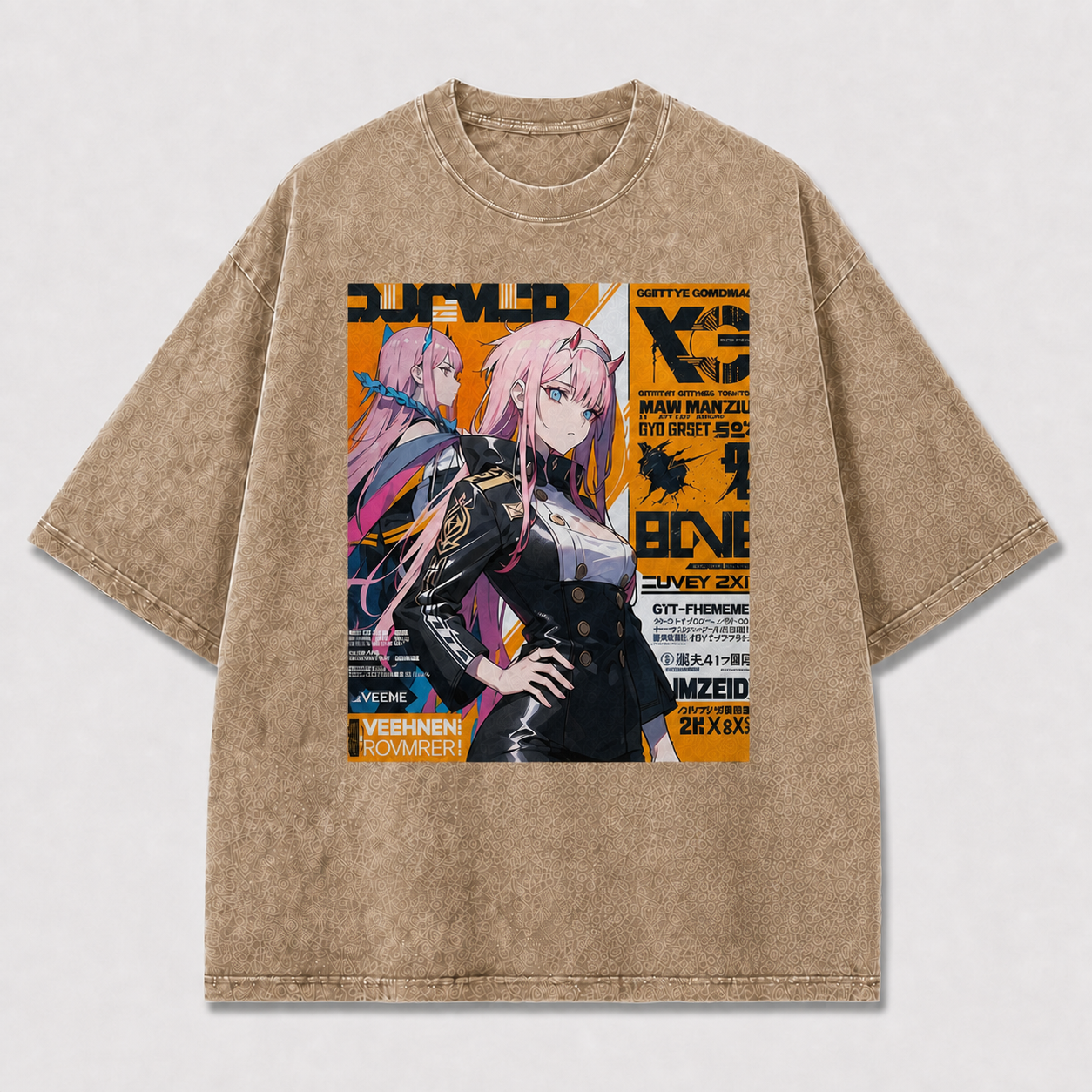 And Futuristic Officer Collage with Layered Oversized Graphic Tee