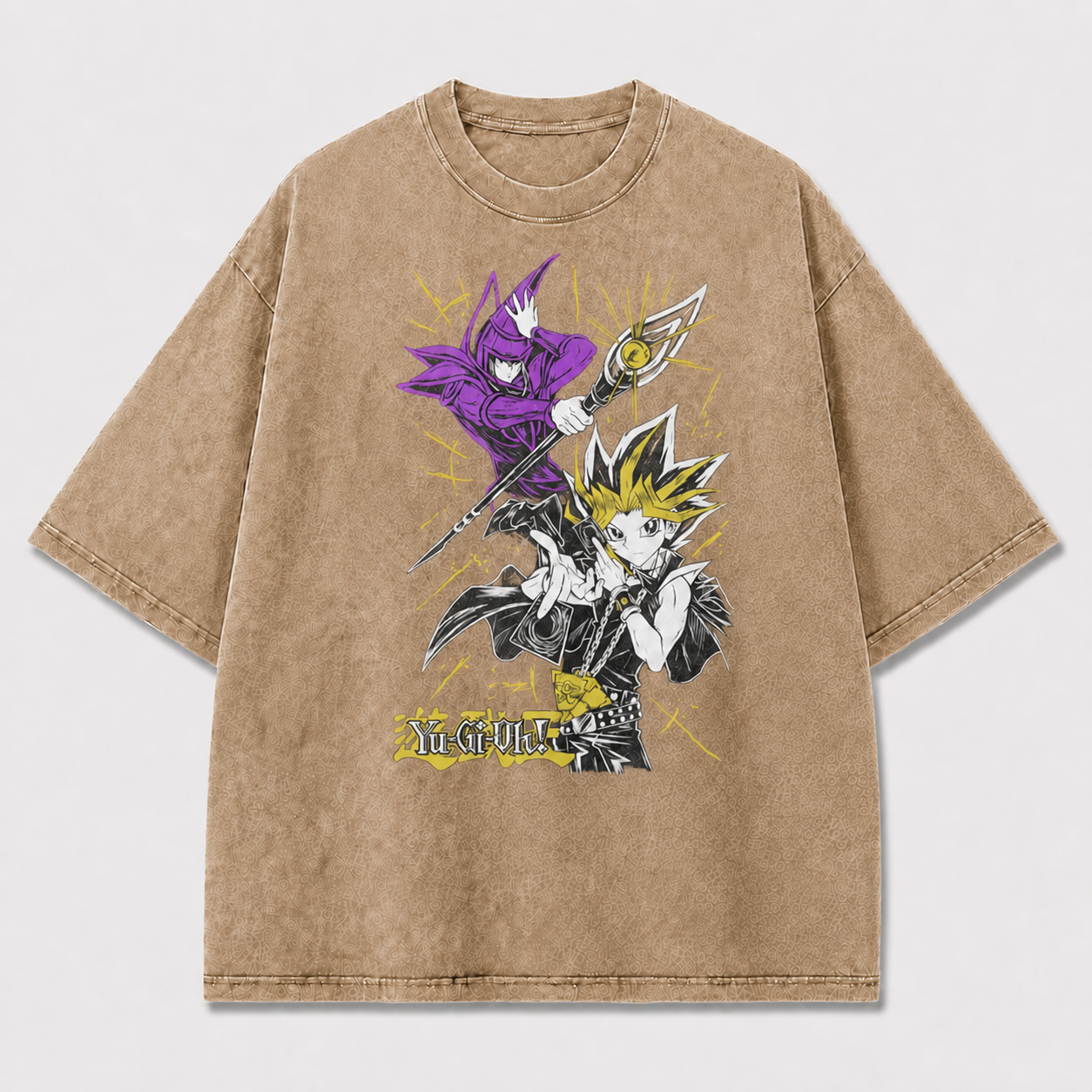 And Action Graphic Featuring a Young Card Oversized Graphic Tee