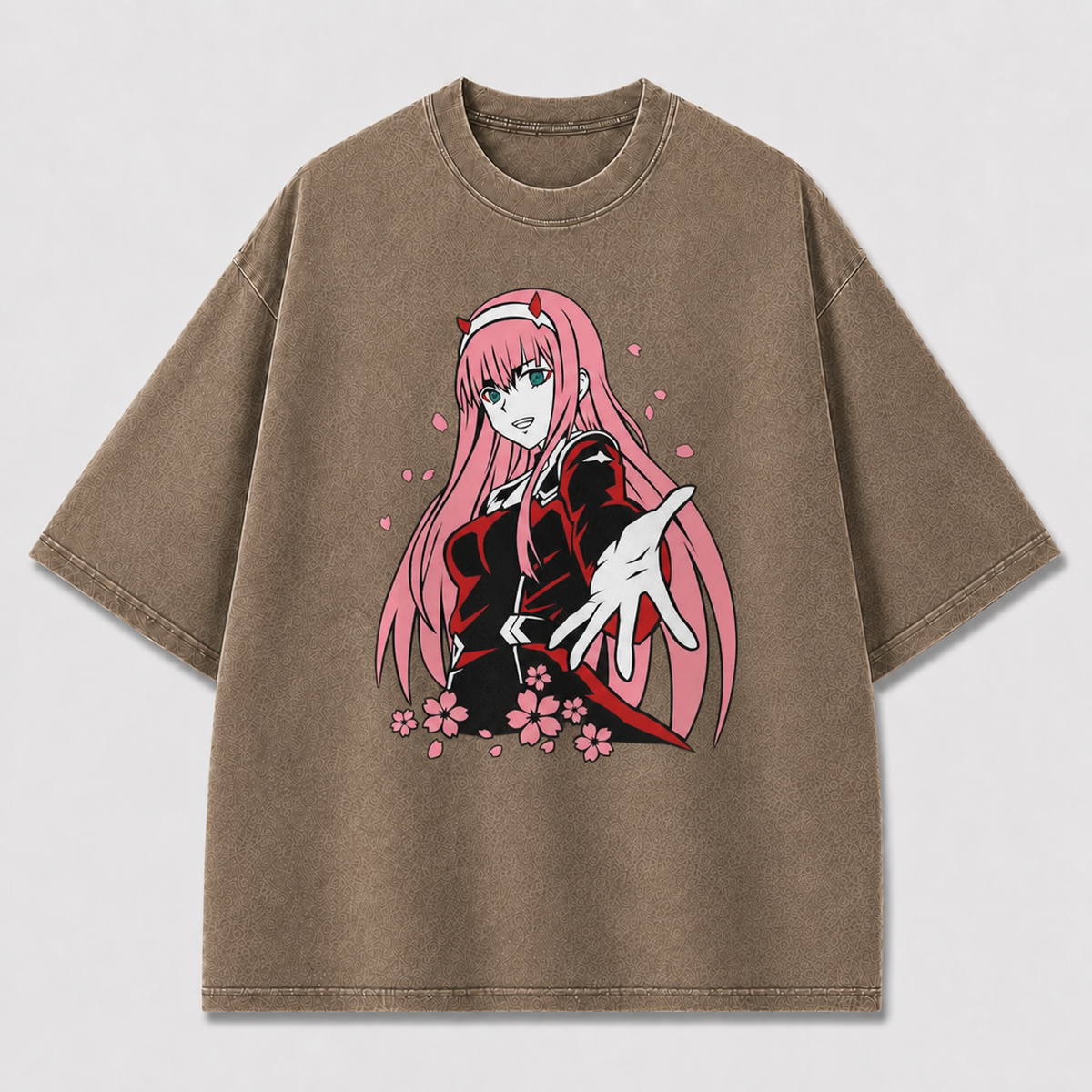 Pink Horned Character Graphic Tee