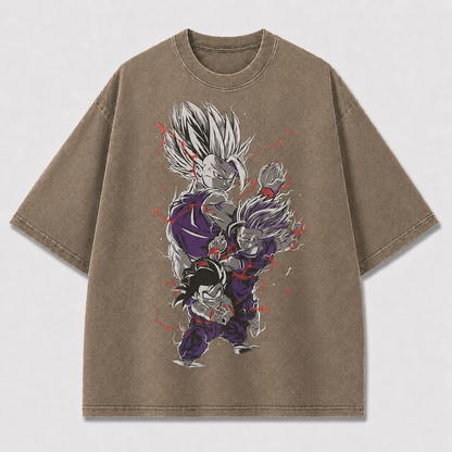 Purple Anime Fighters Graphic Tee