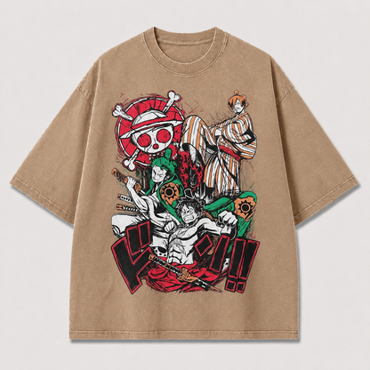 Colorful Pirate Crew Collage Tee