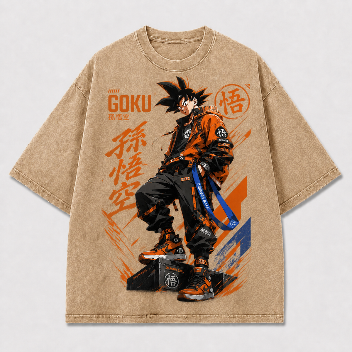 Orange Streetwear Warrior Graphic Tee