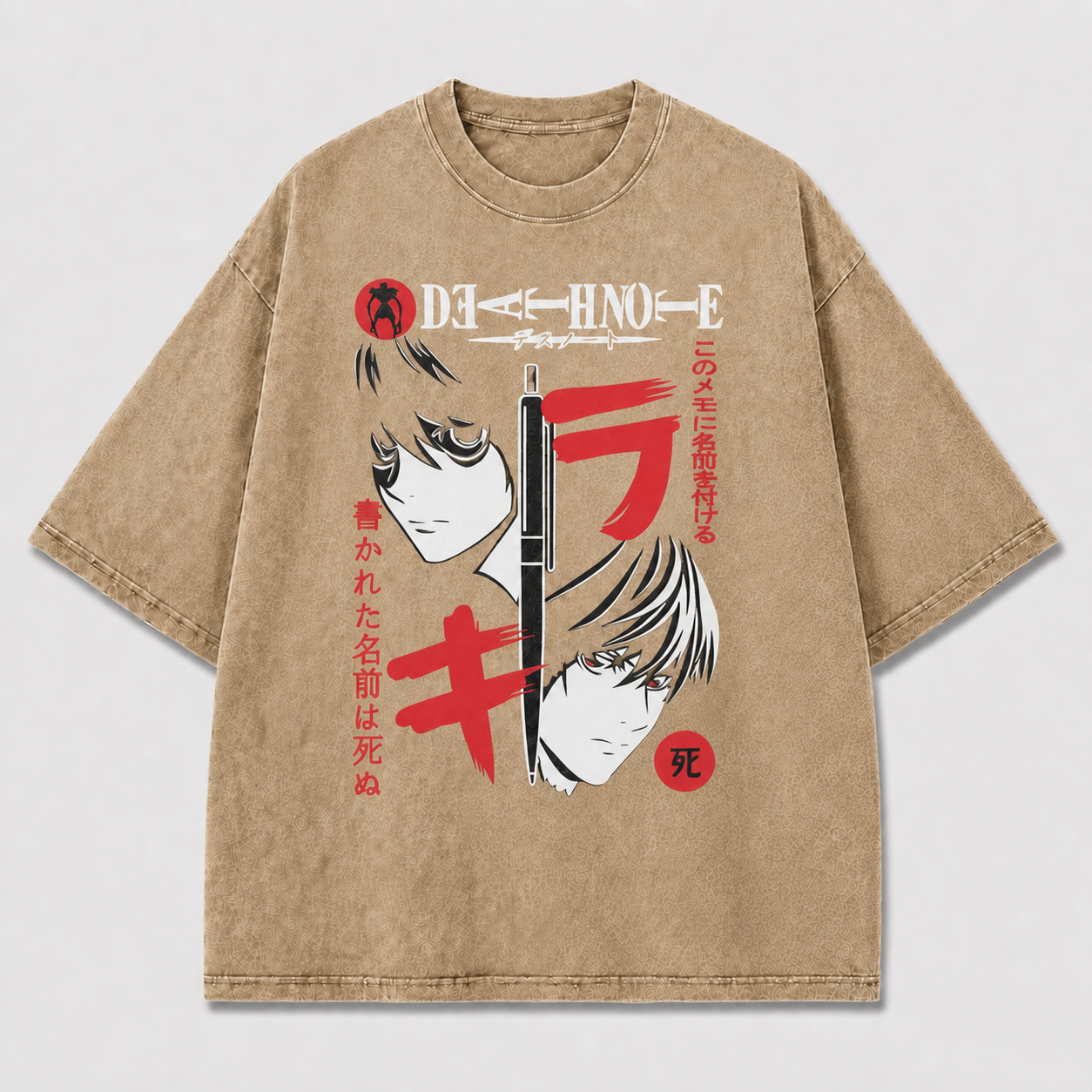 High-contrast and Split Portrait Graphic Oversized Graphic Tee