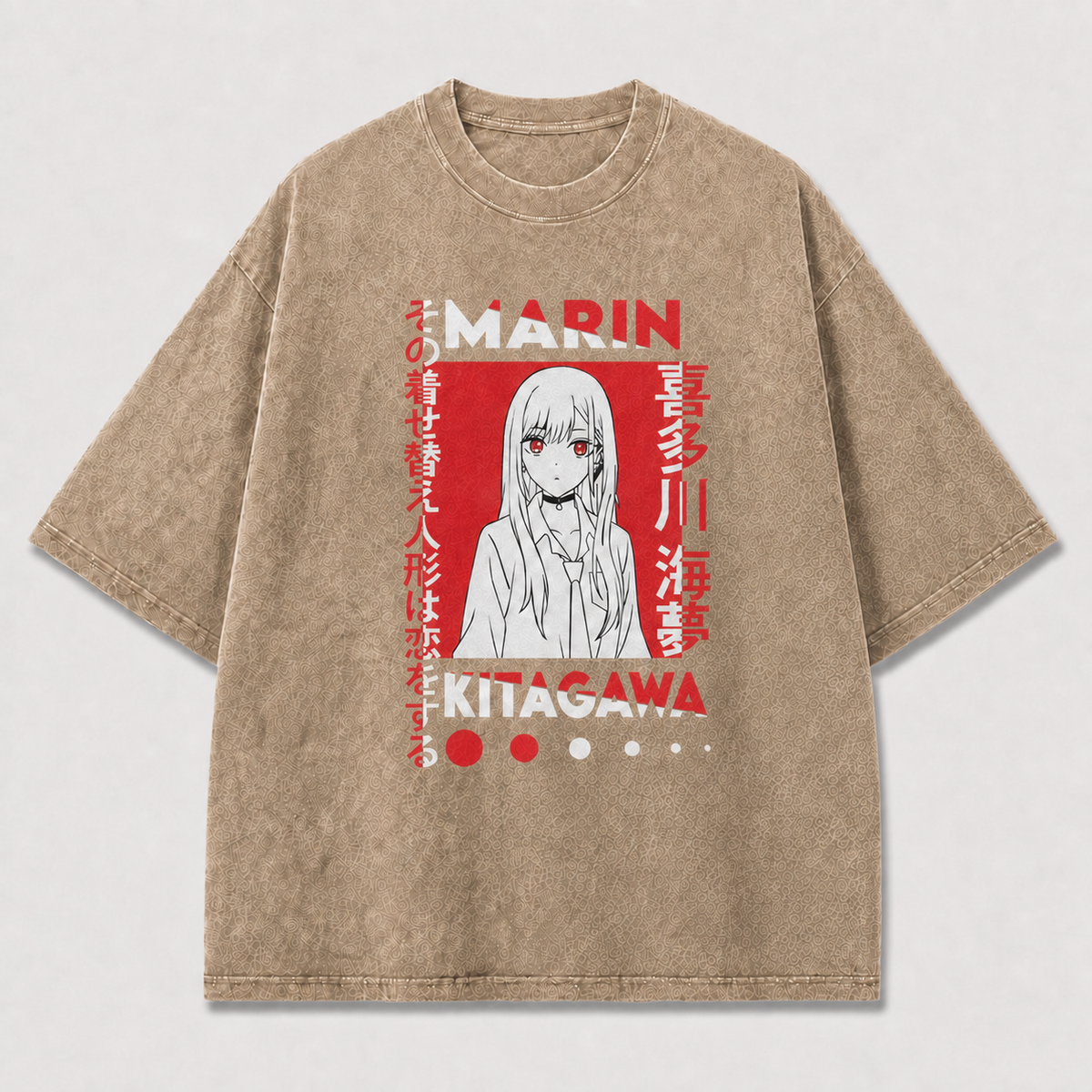 And Minimalist Portrait of a Long-haired Oversized Graphic Tee