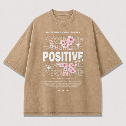 Positive Floral Typography Tee