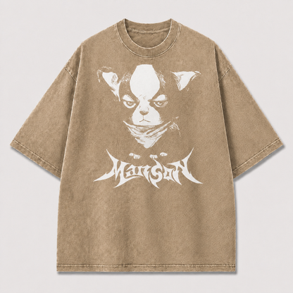 Monochrome Cat Graphic Tee