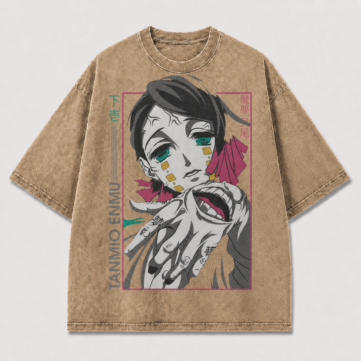 Neon Masked Portrait Graphic Tee