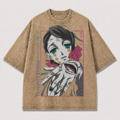 Neon Masked Portrait Graphic Tee