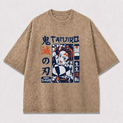 And Portrait of an Energetic Young Sword Oversized Graphic Tee
