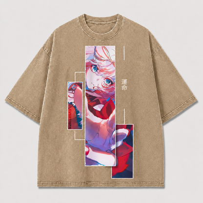 Futuristic Pink-haired Heroine Tee