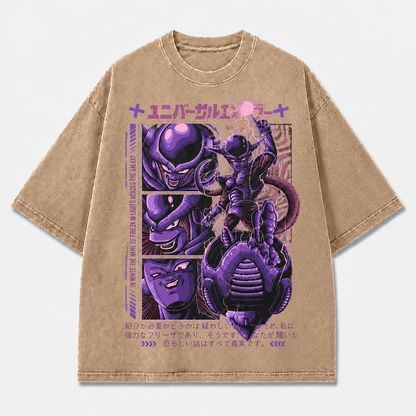Purple Galactic Manga Villain Graphic Tee