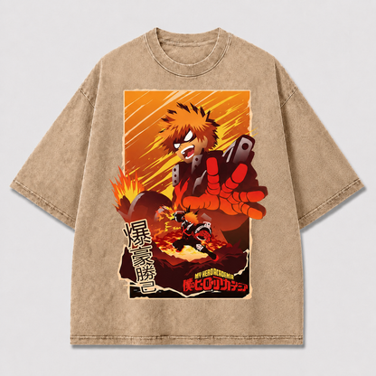 Explosive Orange Hero Graphic Tee