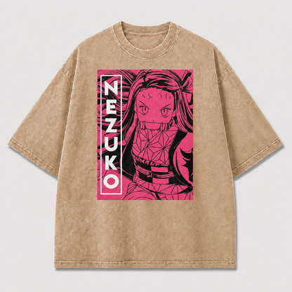 Pink Manga Heroine Portrait Tee