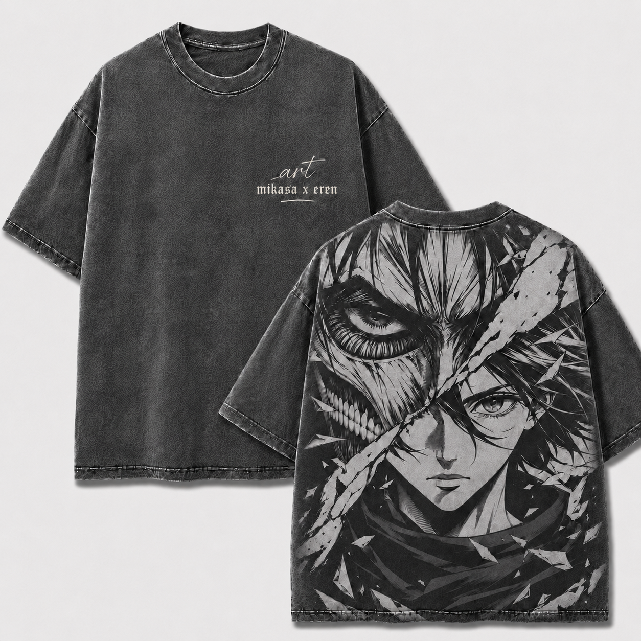 Split Face Giant Warrior Vintage Washed Graphic Tee