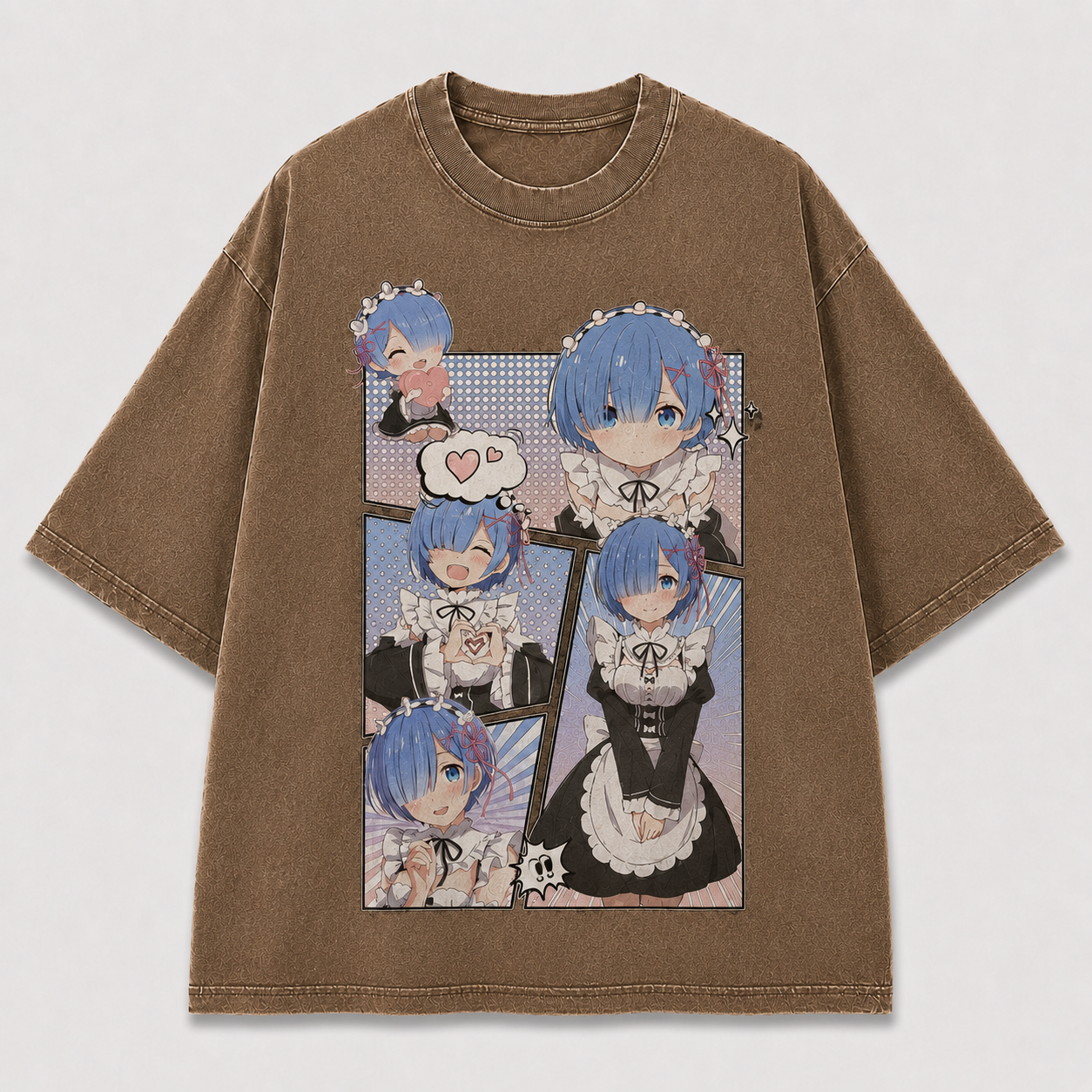 Oversized Graphic Print T-Shirt – Maid Waifu Streetwear Tee