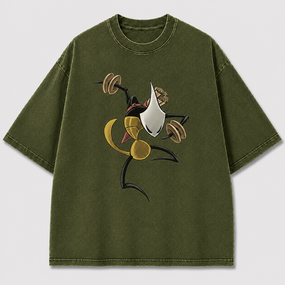 Mask Insect Warrior Graphic Print Oversized Tee