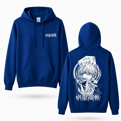 Oversized Streetwear Graphic Hoodie – Mystic Eyes Cube Sketch Print