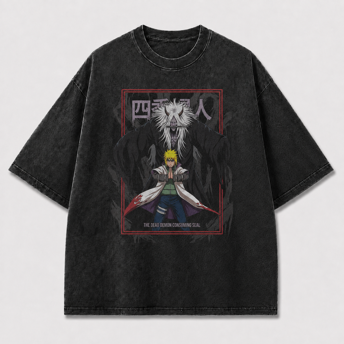 Oversized Streetwear Graphic Tee – Framed Demon Summoning Poster Print
