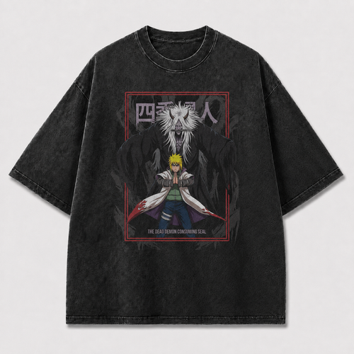 Oversized Streetwear Graphic Tee – Framed Demon Summoning Poster Print