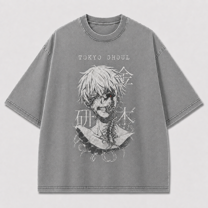 Oversized Stitched Antihero Graphic Tee – Dark Horror Streetwear Shirt