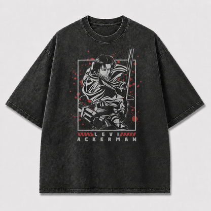 Red Splatter Swordsman Graphic Tee
