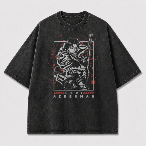 Red Splatter Swordsman Graphic Tee