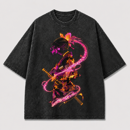 Neon Blade Fighter Graphic Tee
