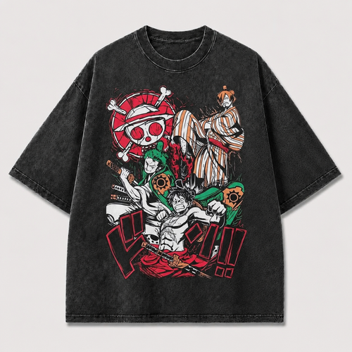 Colorful Pirate Crew Collage Tee