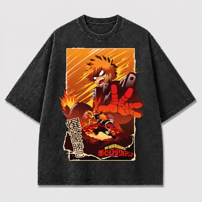 Explosive Orange Hero Graphic Tee