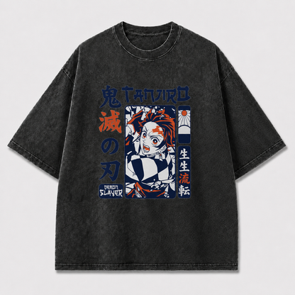 And Portrait of an Energetic Young Sword Oversized Graphic Tee