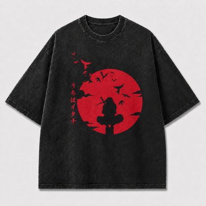 Crimson Moon Ninja Graphic Tee