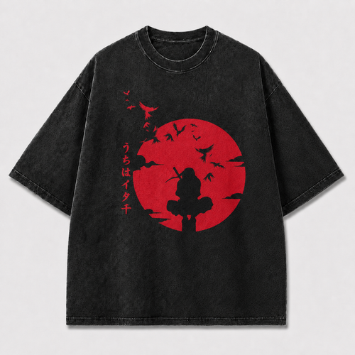 Crimson Moon Ninja Graphic Tee
