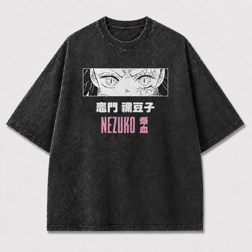 Pink Anime Eyes Graphic Tee
