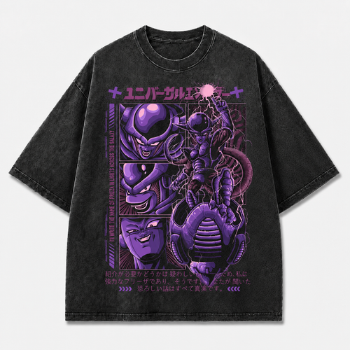 Purple Galactic Manga Villain Graphic Tee