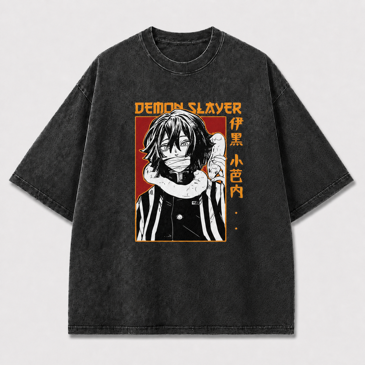 Portrait of a Mysterious Snake-wearing Swordsman Oversized Graphic Tee