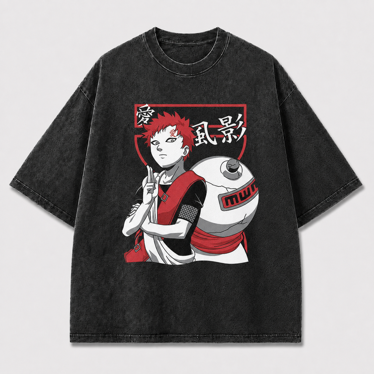 And Sand-bearing Warrior Portrait with a Large Oversized Graphic Tee