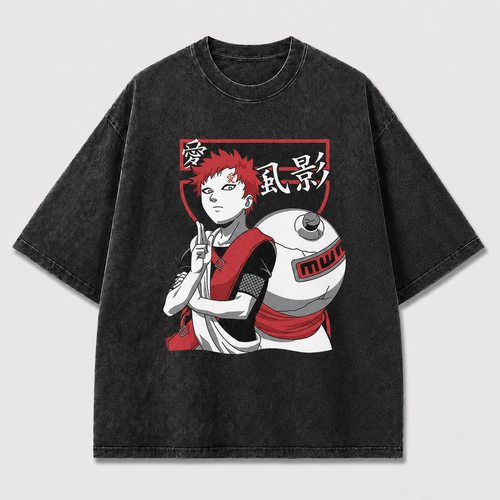 And Sand-bearing Warrior Portrait with a Large Oversized Graphic Tee