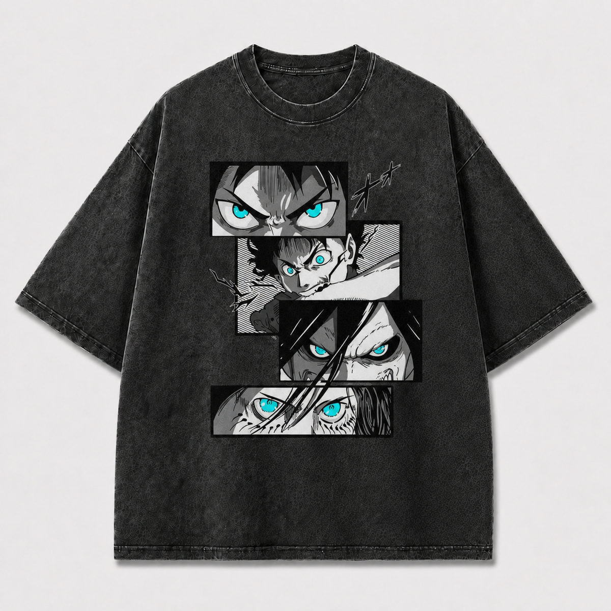 Cyan Battle Eyes Graphic Tee