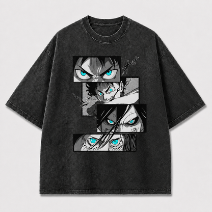 Cyan Battle Eyes Graphic Tee