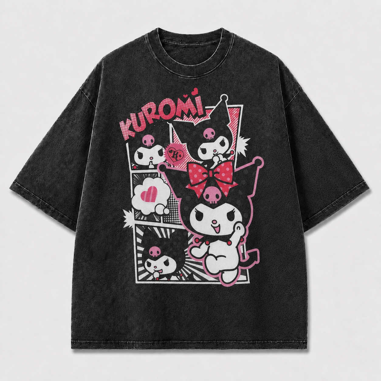 Pink Punk Cat Graphic Tee
