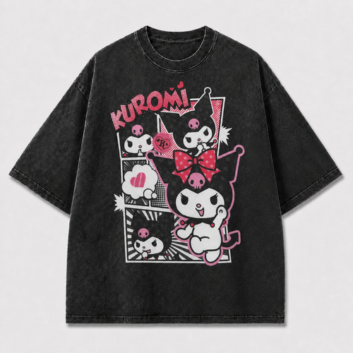 Pink Punk Cat Graphic Tee