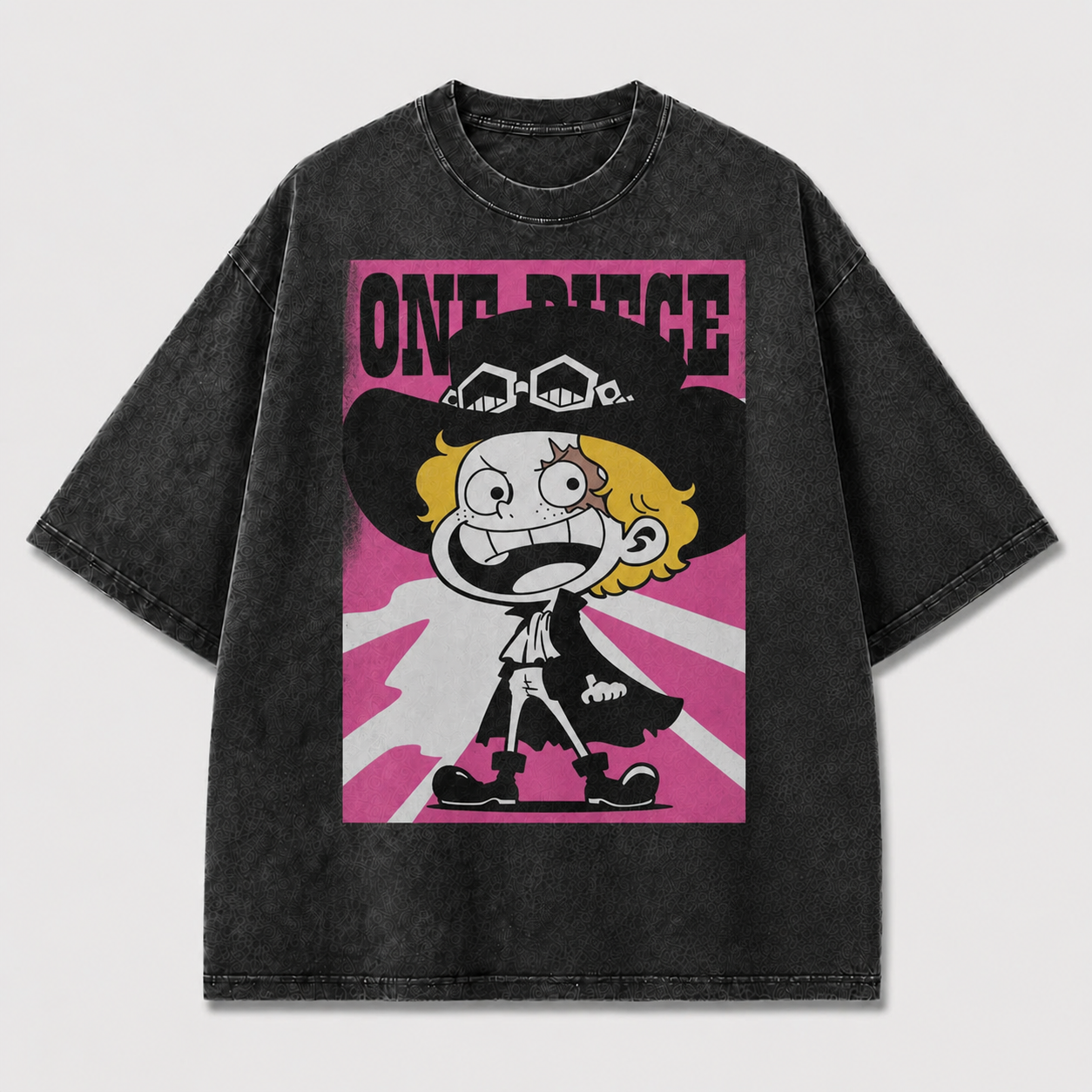 Pink Cartoon Pirate Figure Tee