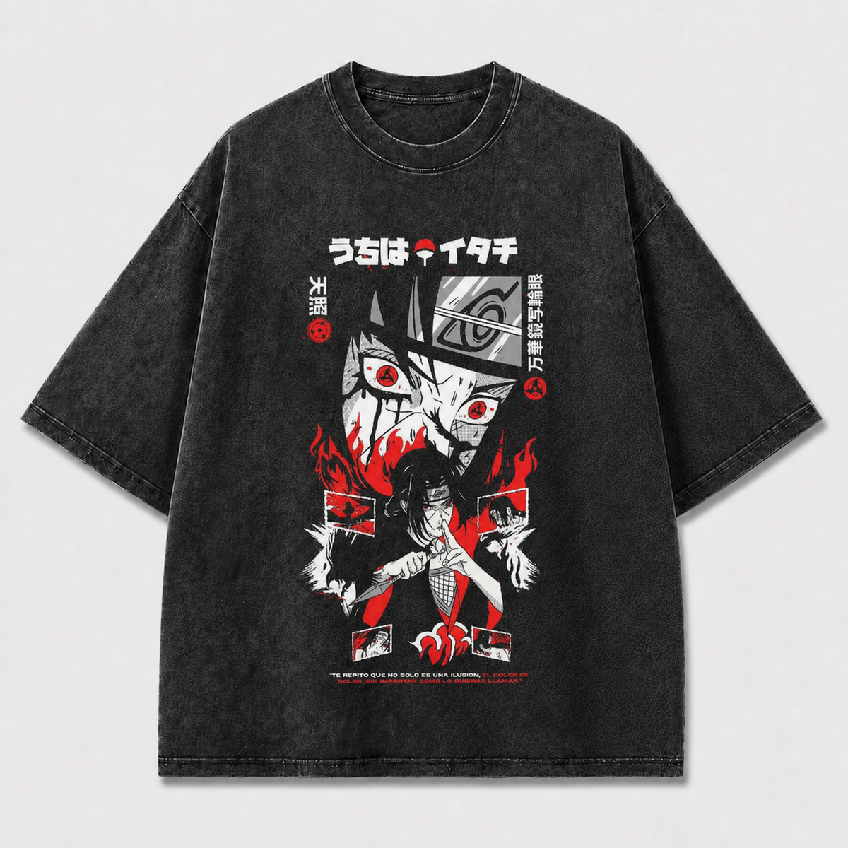 Dark and Collage of Intense Eyes a Oversized Graphic Tee