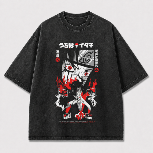 Dark and Collage of Intense Eyes a Oversized Graphic Tee