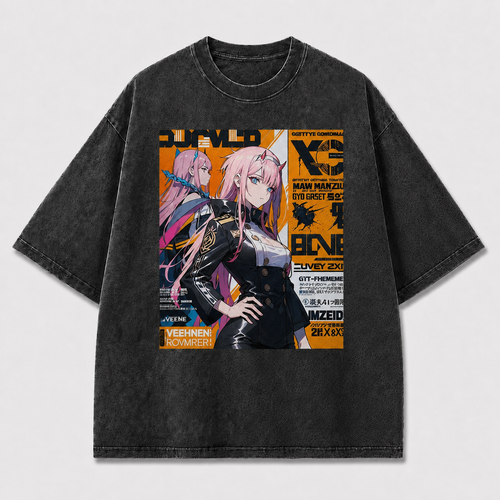 And Futuristic Officer Collage with Layered Oversized Graphic Tee