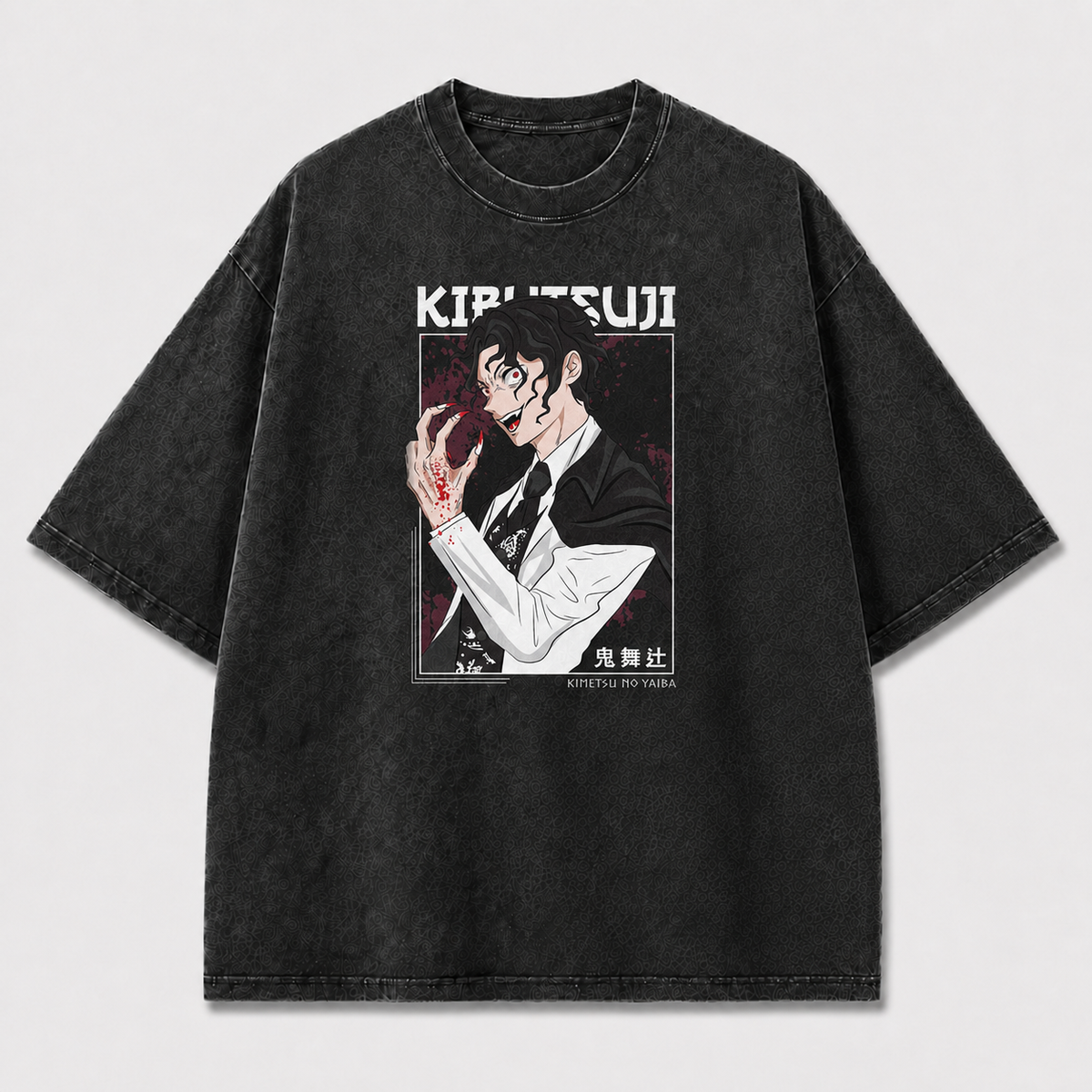 Dark-haired Supernatural Gentleman Portrait with Oversized Graphic Tee